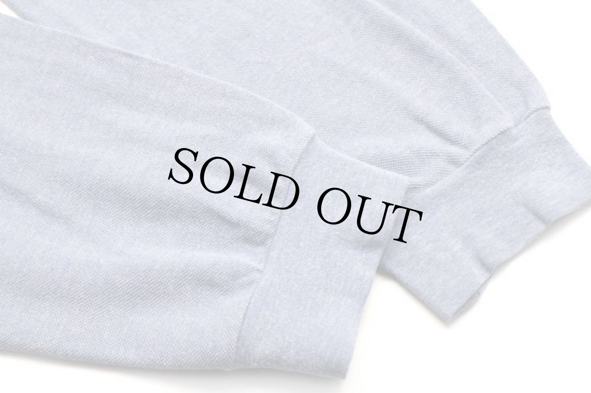 画像6: 00s LACOSTEラコステ ワンポイント コットン 鹿の子 長袖ポロシャツ 杢ライトブルー 7★90 (6)