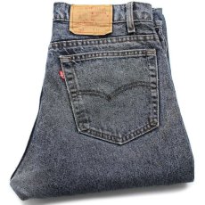 画像1: 90s USA製 Levi'sリーバイス 550 ペンキ飛び ケミカルウォッシュ カラーデニムパンツ 紺 w33★SDP2564 アシッド (1)