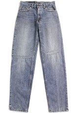 画像2: 90s USA製 Levi'sリーバイス 550 リペア ケミカルウォッシュ カラーデニムパンツ 紺 w29 L32★SDP2532アシッド (2)