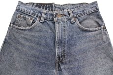 画像4: 90s USA製 Levi'sリーバイス 550 リペア ケミカルウォッシュ カラーデニムパンツ 紺 w29 L32★SDP2532アシッド (4)