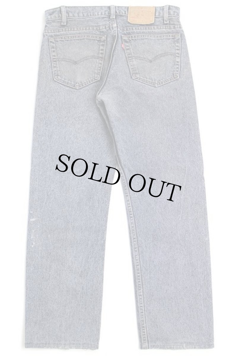 画像3: 90s USA製 Levi'sリーバイス 550 ペンキ飛び ケミカルウォッシュ カラーデニムパンツ 紺 w33★SDP2564 アシッド (3)