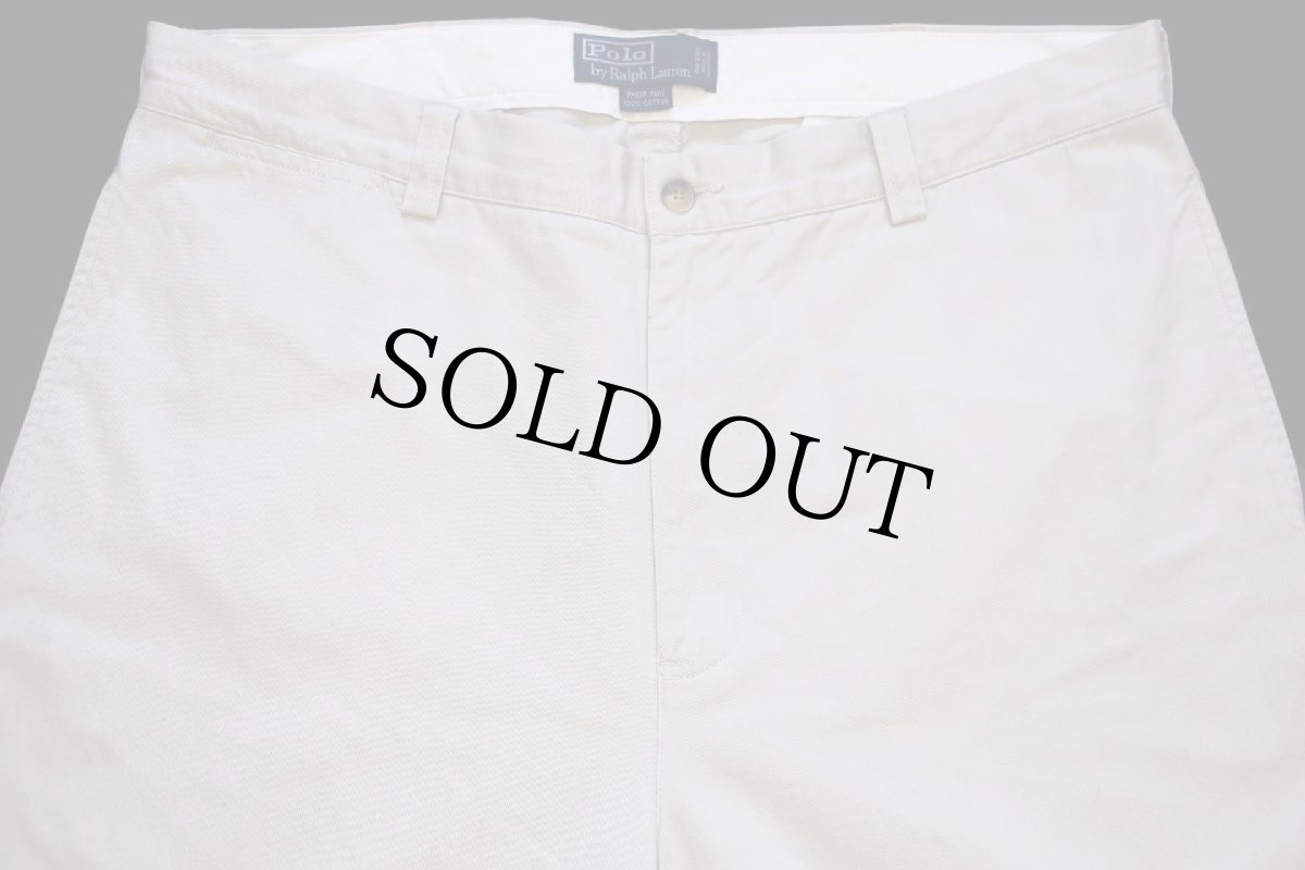 画像4: 90s ポロ ラルフローレン PHILIP PANT コットン チノパン アイボリー w36 L32★224 (4)