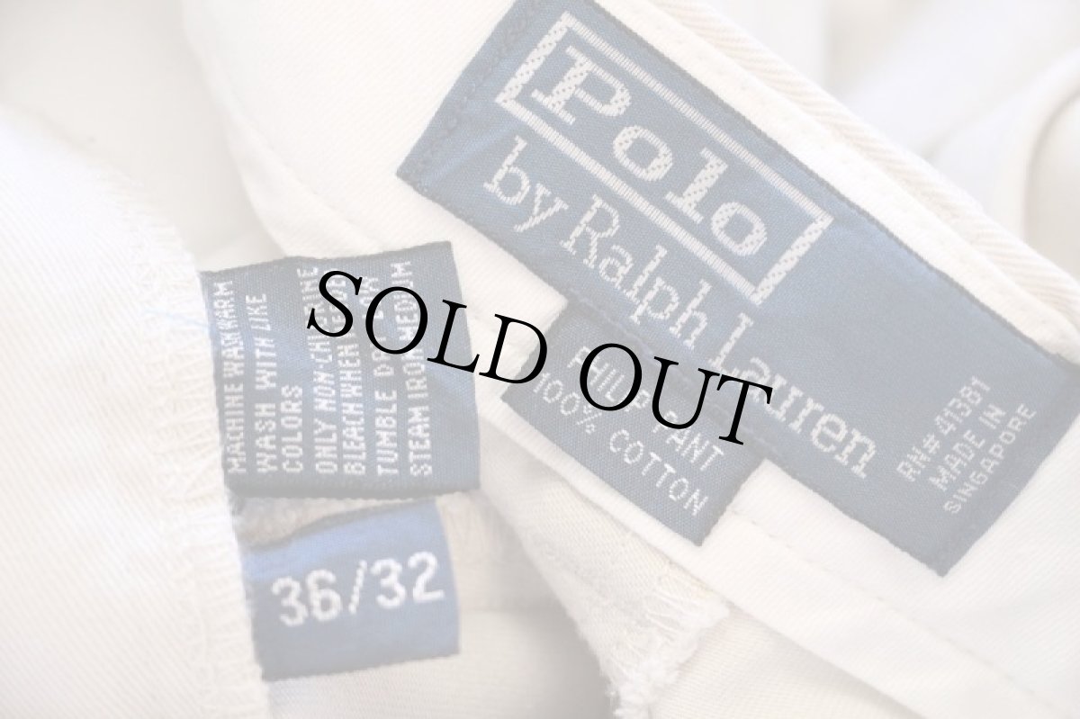 画像6: 90s ポロ ラルフローレン PHILIP PANT コットン チノパン アイボリー w36 L32★224 (6)