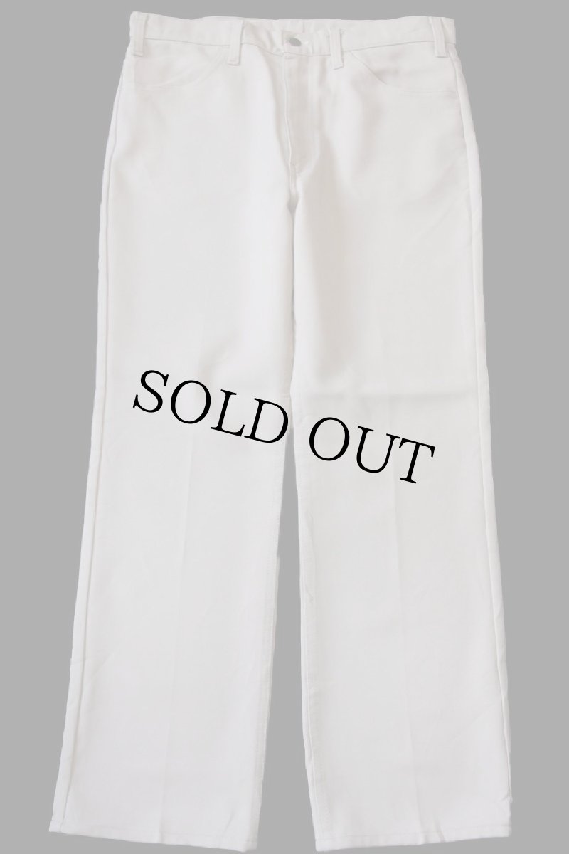 画像2: 80s USA製 Levi'sリーバイス 517 ポリエステルパンツ ベージュ w36 L30★136 スタプレ (2)