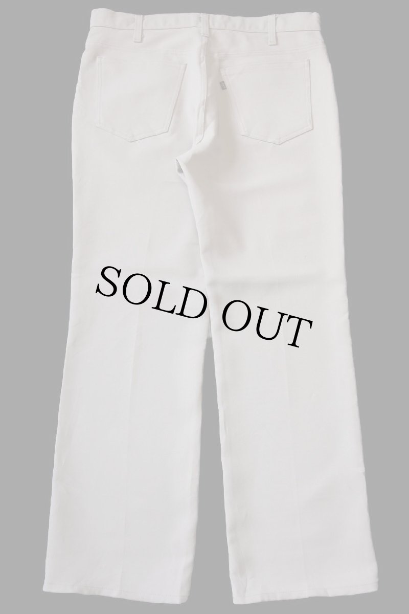 画像3: 80s USA製 Levi'sリーバイス 517 ポリエステルパンツ ベージュ w36 L30★136 スタプレ (3)