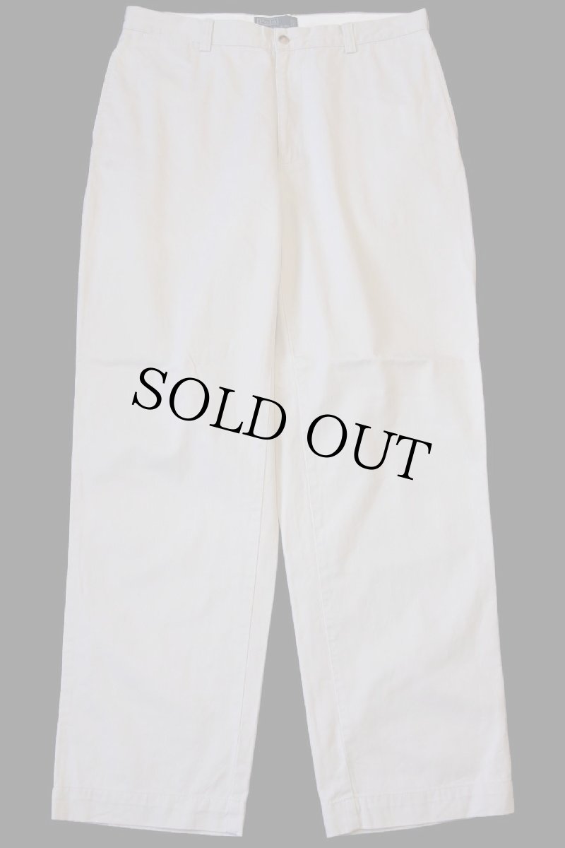 画像2: 90s ポロ ラルフローレン PHILIP PANT コットン チノパン アイボリー w36 L32★224 (2)