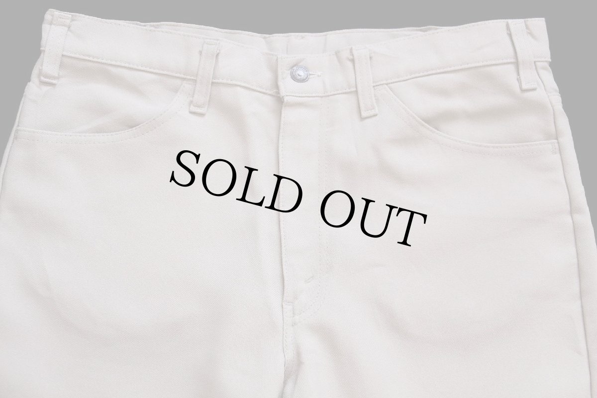 画像4: 80s USA製 Levi'sリーバイス 517 ポリエステルパンツ ベージュ w36 L30★136 スタプレ (4)