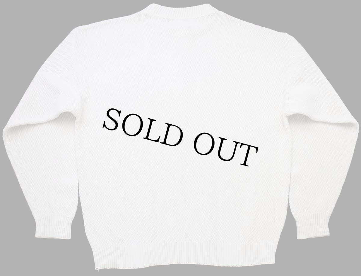 画像2: 80s USA製 ENVIRONMENTAL CLOTHING 無地 コットンニット セーター オフホワイト L (2)