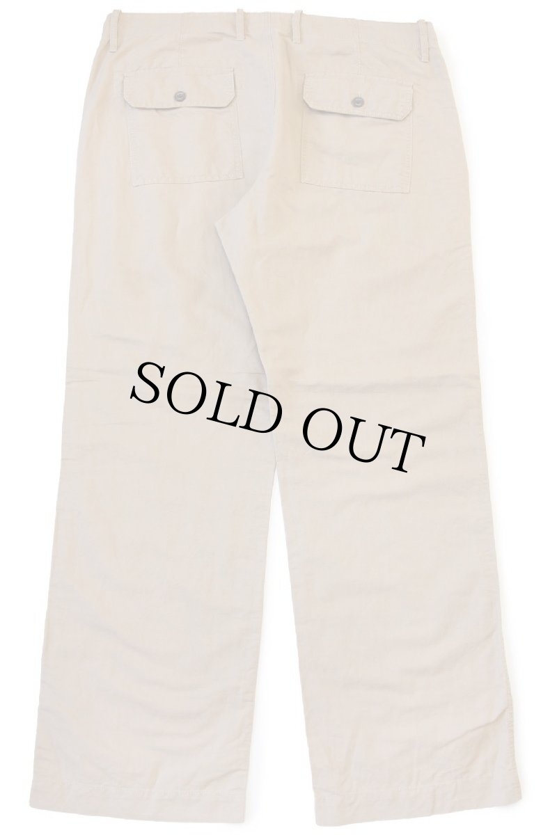 画像3: BANANA REPUBLICバナナリパブリック ベイカータイプ リネン×コットンパンツ 薄茶 35/32 (3)