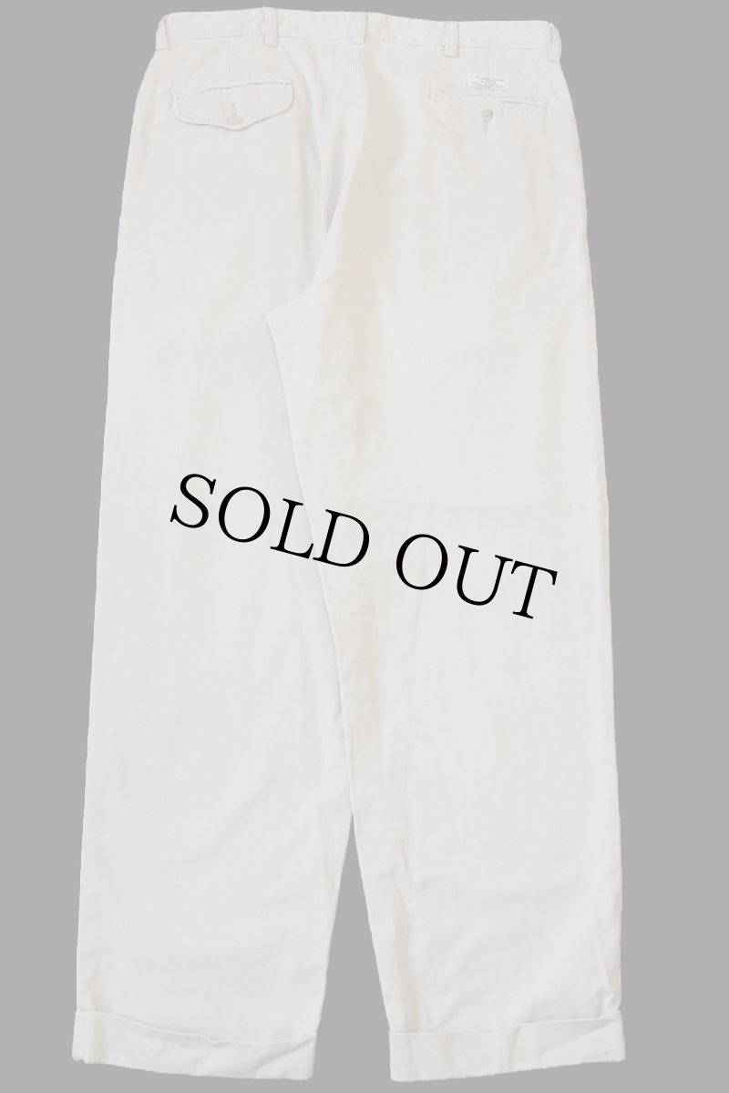 画像3: 90s メキシコ製 ポロ ラルフローレン HAMMOND PANT ツータック コットン チノパン ライトカーキ w35 L30★223 (3)