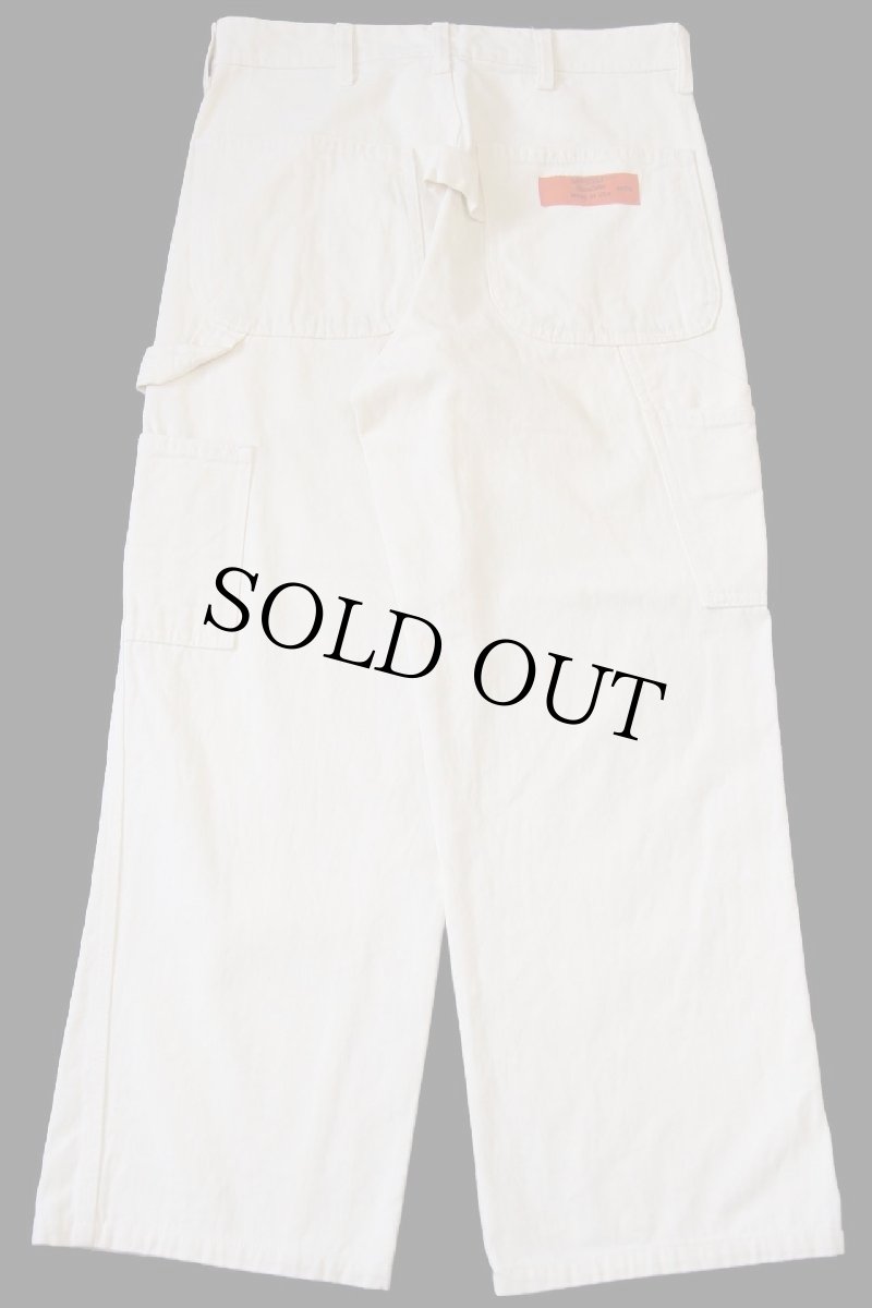 画像3: 90s USA製 UNIVERSAL OVERALL コットン ペインターパンツ 生成り w29 (3)