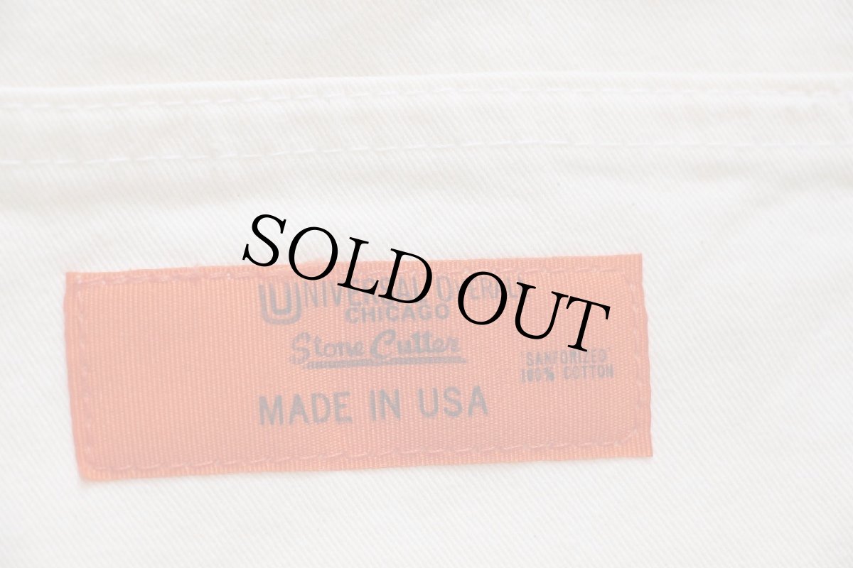 画像6: 90s USA製 UNIVERSAL OVERALL コットン ペインターパンツ 生成り w29 (6)