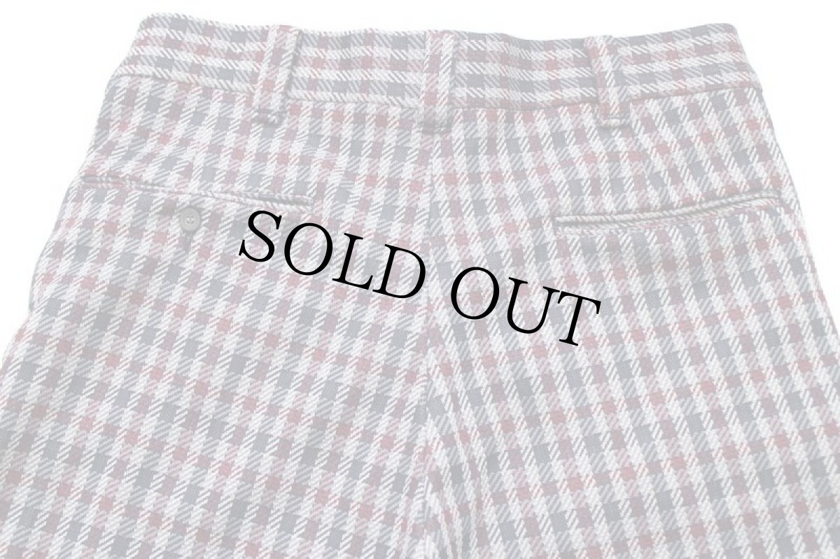 画像5: 70s Sears KINGS ROAD DOUBLE KNIT チェック フレア ポリエステルパンツ 32 L (5)