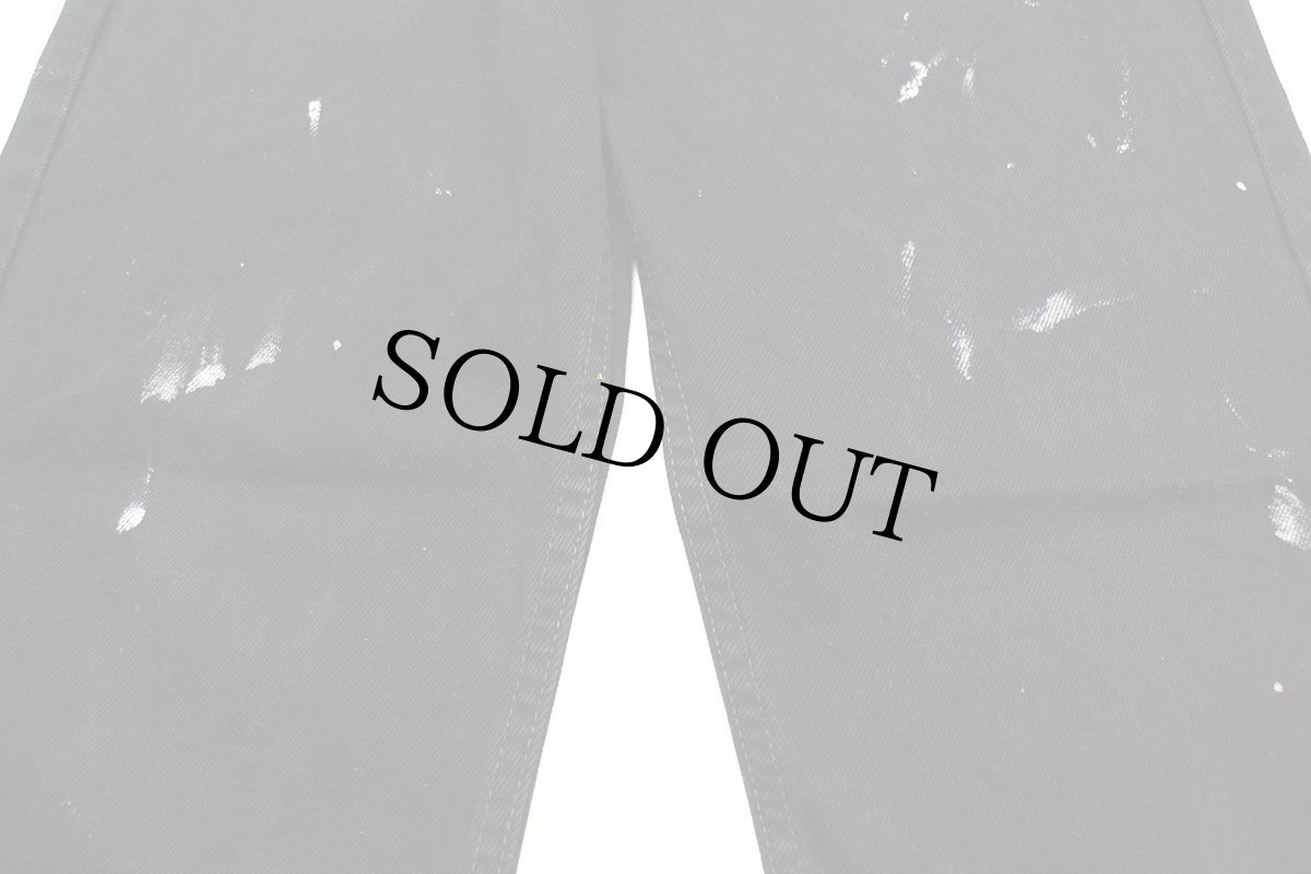 画像8: 90s 英国製 Levi'sリーバイス 521 ペンキ飛び ブラック デニムパンツ w31 L30★SDP2584 ユーロ (8)