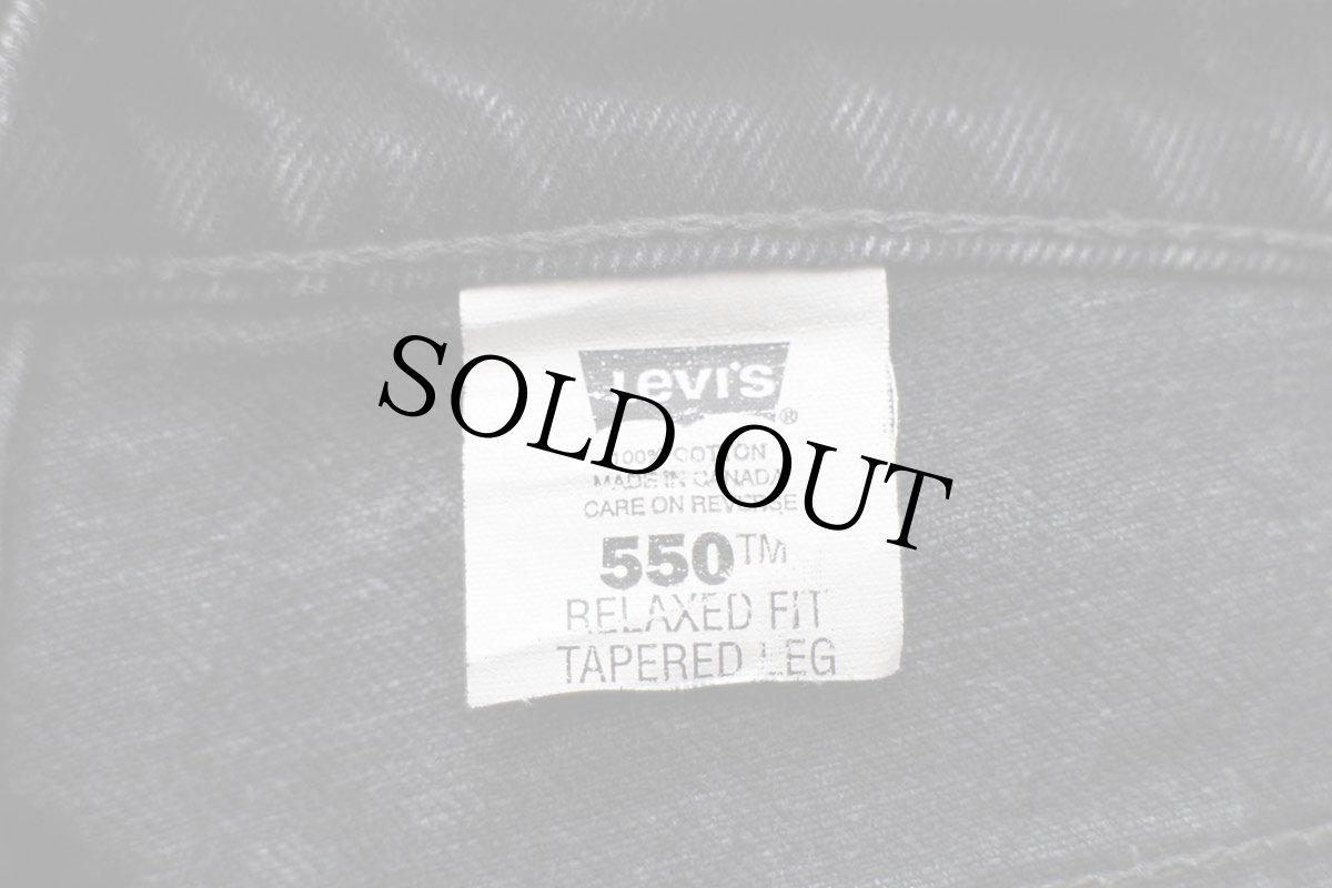 画像6: 90s カナダ製 Levi'sリーバイス 550 ブラック デニムパンツ w31★SDP2592 (6)