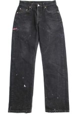 画像2: 90s カナダ製 Levi'sリーバイス 505 ペンキ飛び ブラック デニムパンツ w29 L30★SDP2565 (2)