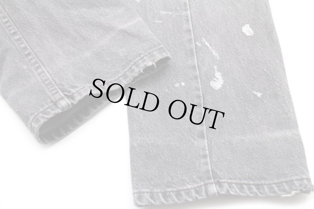 画像10: 80s USA製 Levi'sリーバイス 509 先染め ブラック デニムパンツ ボロ フェード W33 L32★SDP2588 (10)