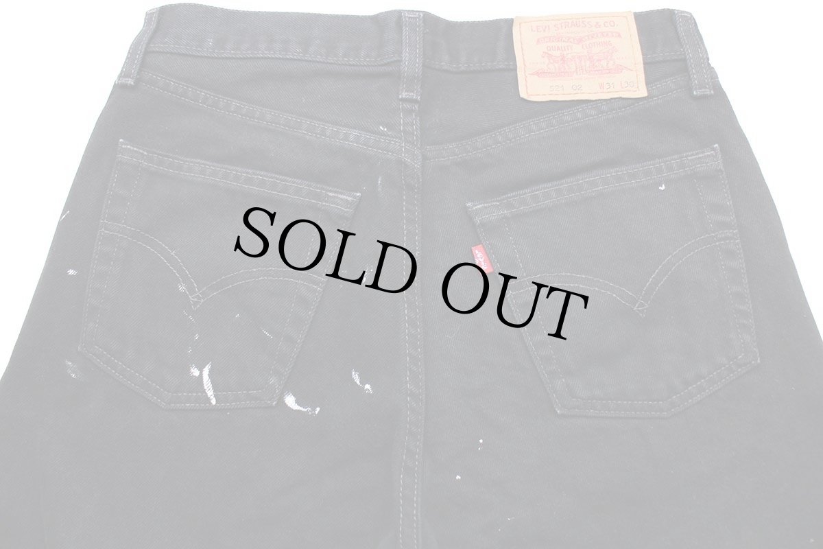 画像5: 90s 英国製 Levi'sリーバイス 521 ペンキ飛び ブラック デニムパンツ w31 L30★SDP2584 ユーロ (5)