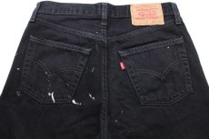 画像5: 90s 英国製 Levi'sリーバイス 521 ペンキ飛び ブラック デニムパンツ w31 L30★SDP2584 ユーロ (5)