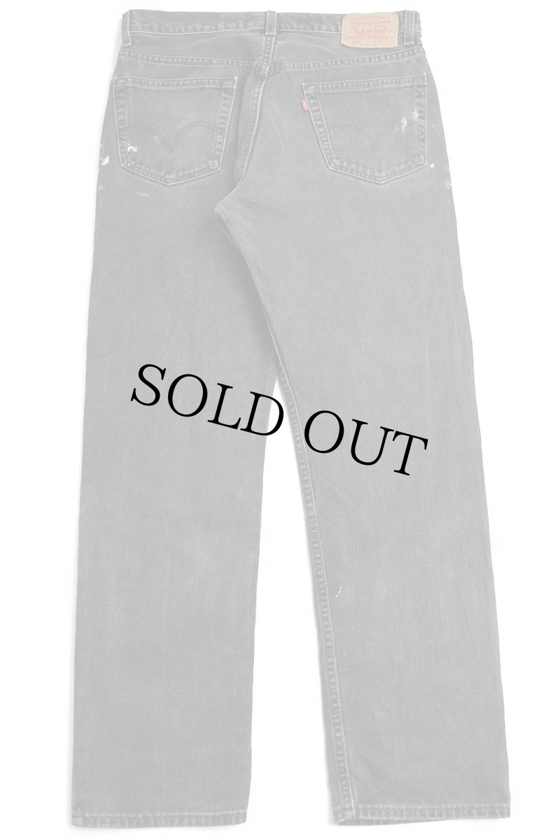 画像3: 00s USA製 Levi'sリーバイス 505 ペンキ飛び ダメージ ブラック デニムパンツ w34 L32★SDP2569 (3)