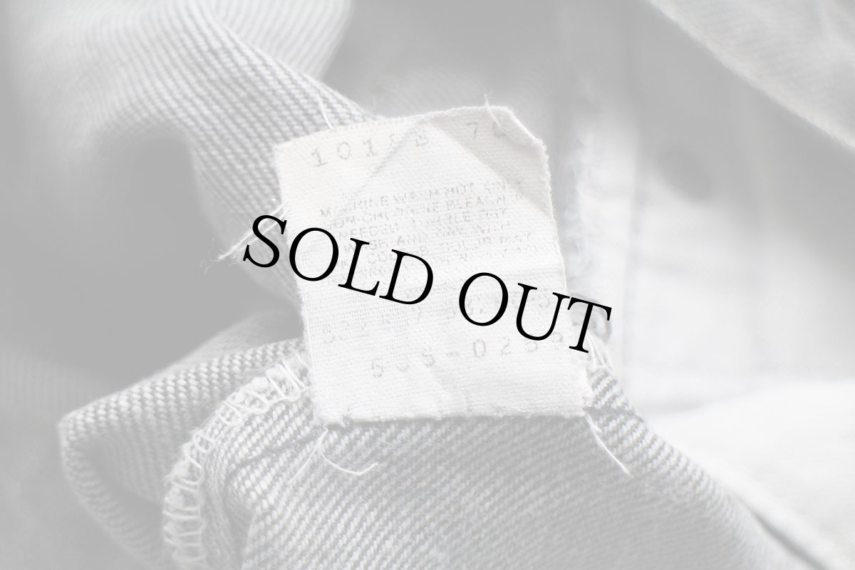 画像7: 80s USA製 Levi'sリーバイス 505 ダメージ 先染め ブラック デニムパンツ W28 L32★SDP2563 (7)