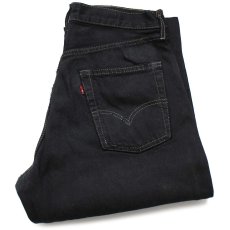 画像1: 90s 英国製 Levi'sリーバイス 518 リペア 後染め ブラック デニムパンツ w32★SDP1550 ユーロ (1)