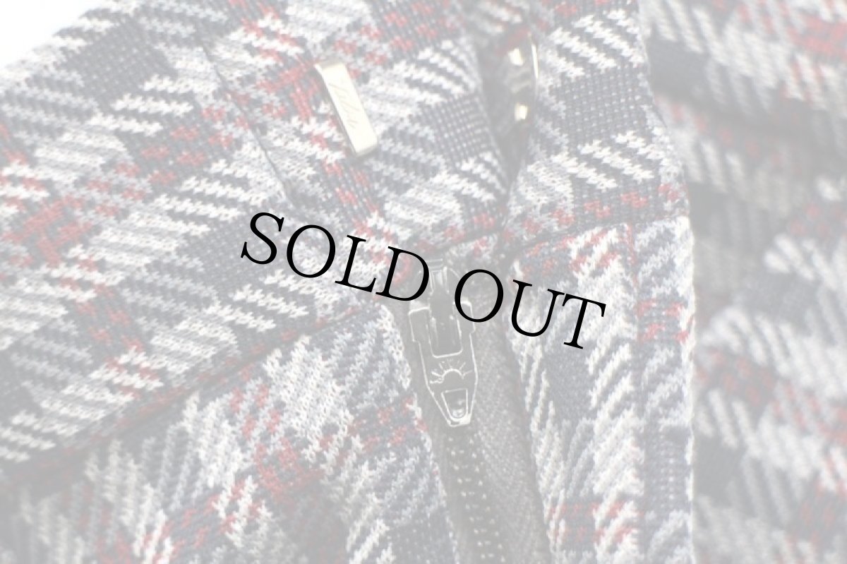 画像7: 70s Sears KINGS ROAD DOUBLE KNIT チェック フレア ポリエステルパンツ 32 L (7)