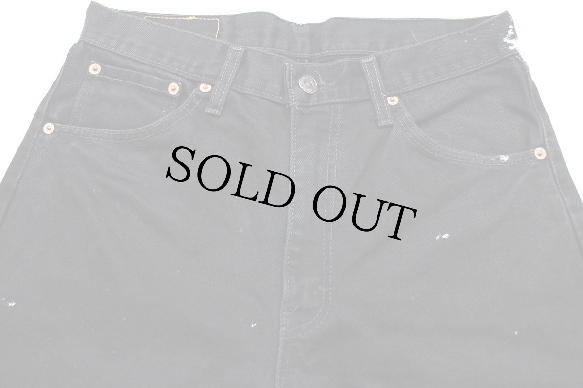 画像4: 90s 英国製 Levi'sリーバイス 521 ペンキ飛び ブラック デニムパンツ w31 L30★SDP2584 ユーロ (4)