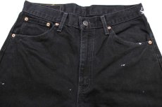 画像4: 90s 英国製 Levi'sリーバイス 521 ペンキ飛び ブラック デニムパンツ w31 L30★SDP2584 ユーロ (4)