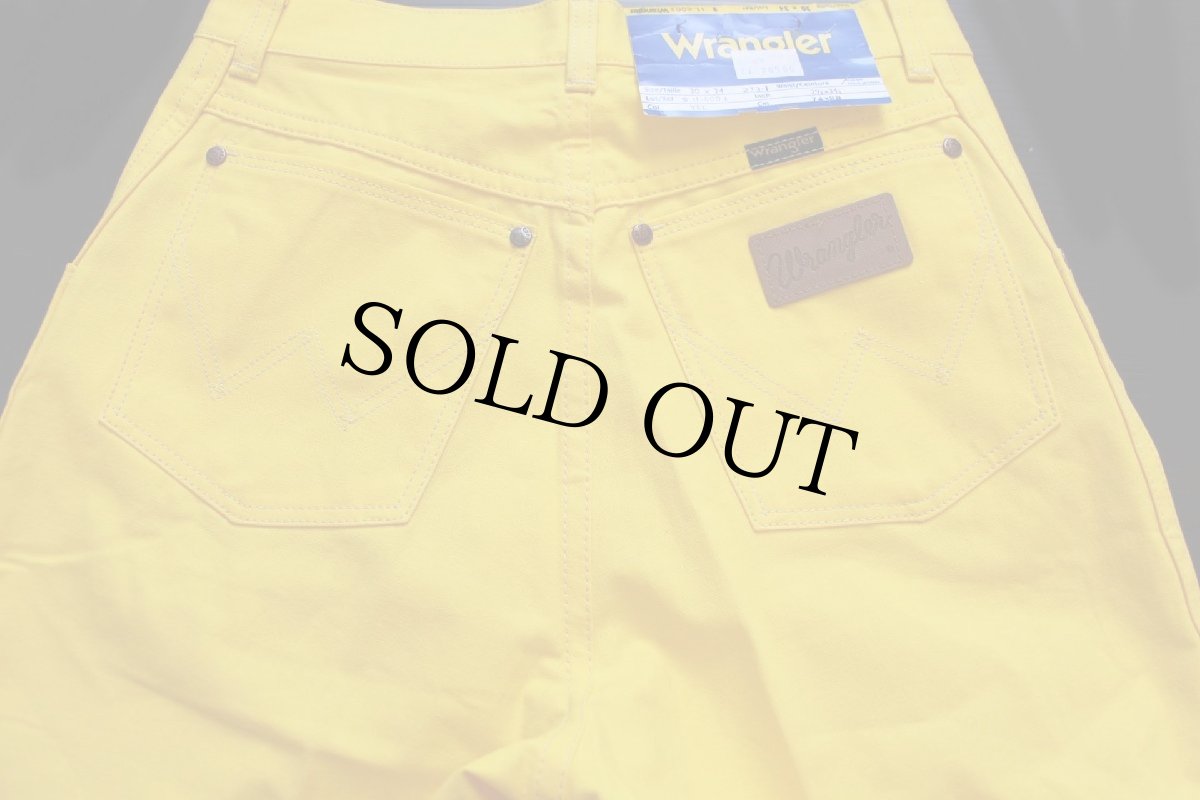 画像5: デッドストック★90s スコットランド製 Wranglerラングラー コットンパンツ 黄 w30 L34★ユーロ (5)