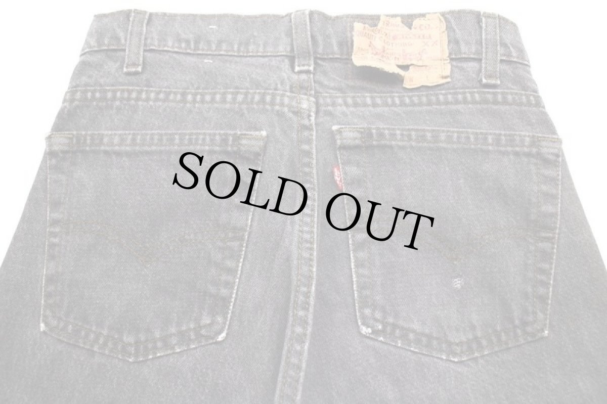 画像5: 80s USA製 Levi'sリーバイス 505 ダメージ 先染め ブラック デニムパンツ W28 L32★SDP2563 (5)