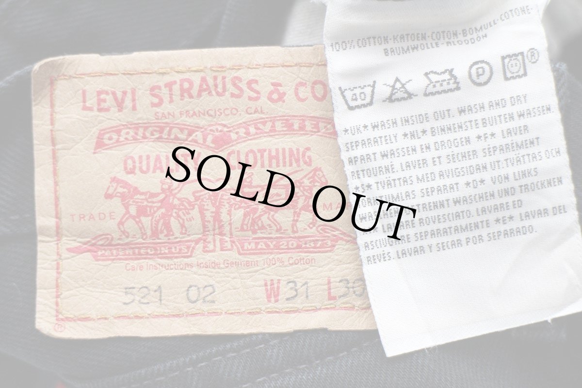 画像6: 90s 英国製 Levi'sリーバイス 521 ペンキ飛び ブラック デニムパンツ w31 L30★SDP2584 ユーロ (6)