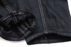 画像9: 90s 英国製 Levi'sリーバイス 518 リペア 後染め ブラック デニムパンツ w32★SDP1550 ユーロ (9)