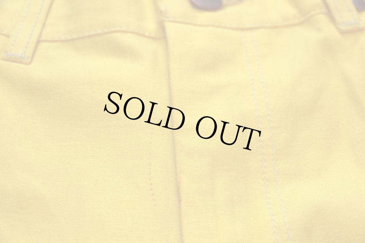 画像9: デッドストック★90s スコットランド製 Wranglerラングラー コットンパンツ 黄 w30 L34★ユーロ (9)