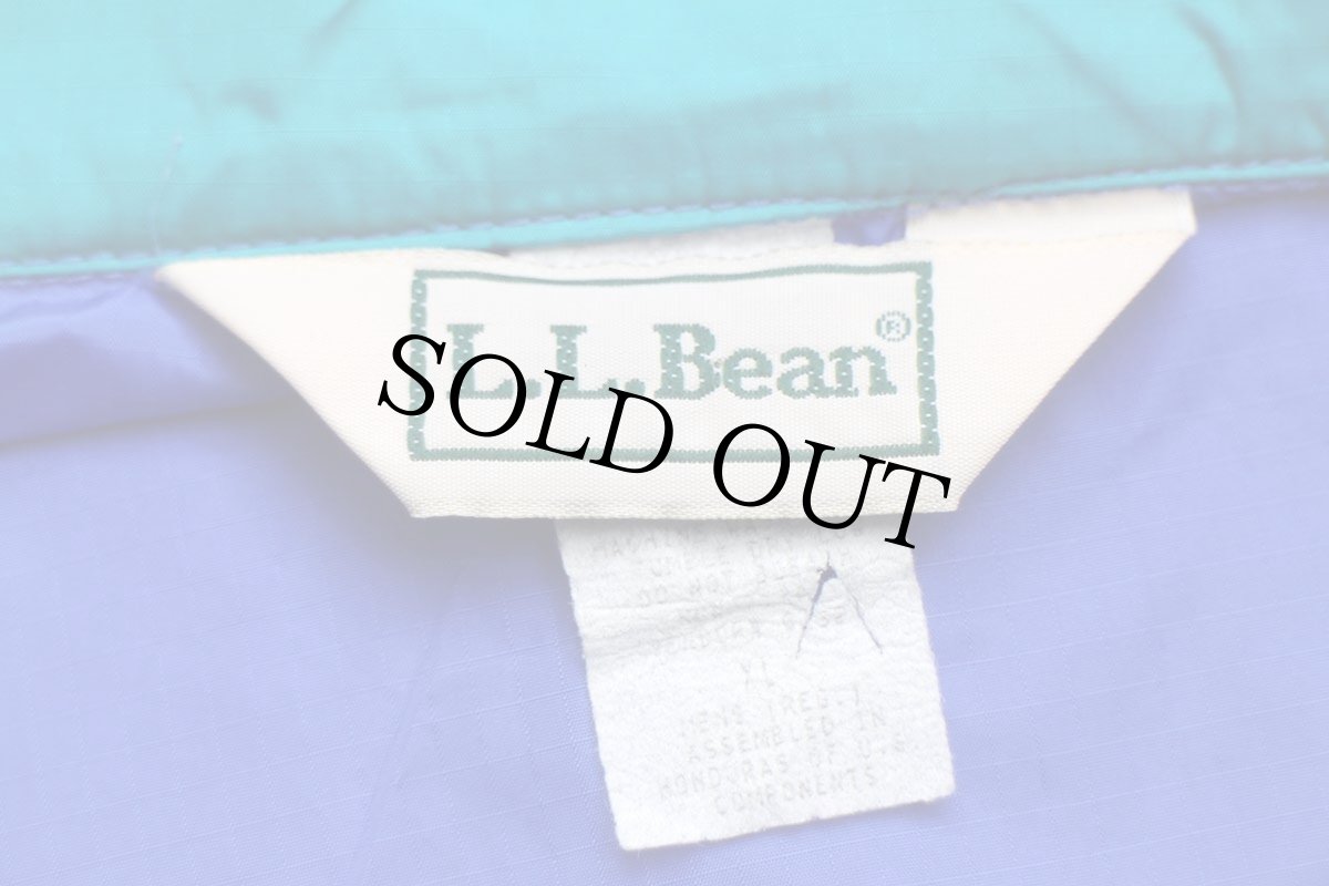 画像4: 90s L.L.Bean プルオーバー ナイロンジャケット 青 XL (4)