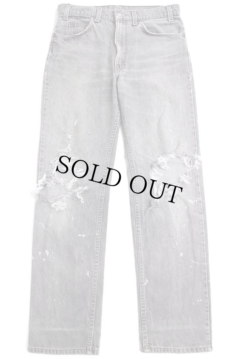 画像2: 80s USA製 Levi'sリーバイス 509 先染め ブラック デニムパンツ ボロ フェード W33 L32★SDP2588 (2)