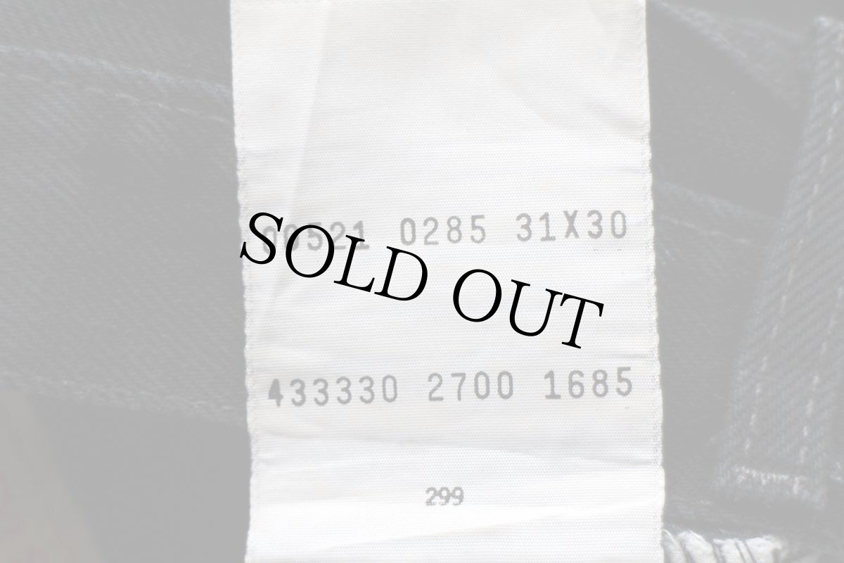 画像7: 90s 英国製 Levi'sリーバイス 521 ペンキ飛び ブラック デニムパンツ w31 L30★SDP2584 ユーロ (7)