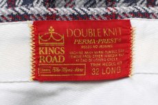 画像6: 70s Sears KINGS ROAD DOUBLE KNIT チェック フレア ポリエステルパンツ 32 L (6)