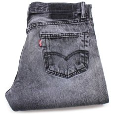 画像1: Levi'sリーバイス ペンキ飛び リペア ブラック デニムパンツ フェード w32★SDP2586 (1)