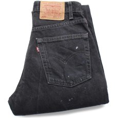 画像1: 90s カナダ製 Levi'sリーバイス 505 ペンキ飛び ブラック デニムパンツ w29 L30★SDP2565 (1)