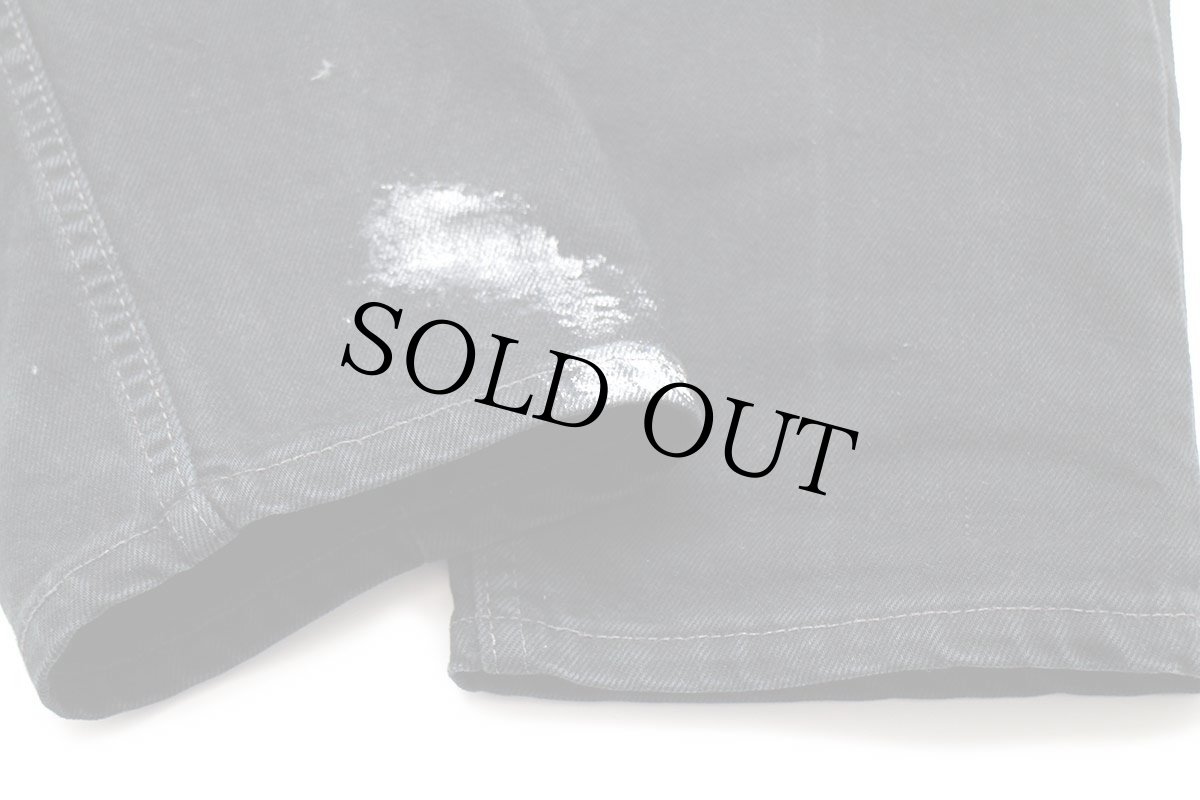 画像9: 90s 英国製 Levi'sリーバイス 521 ペンキ飛び ブラック デニムパンツ w31 L30★SDP2584 ユーロ (9)