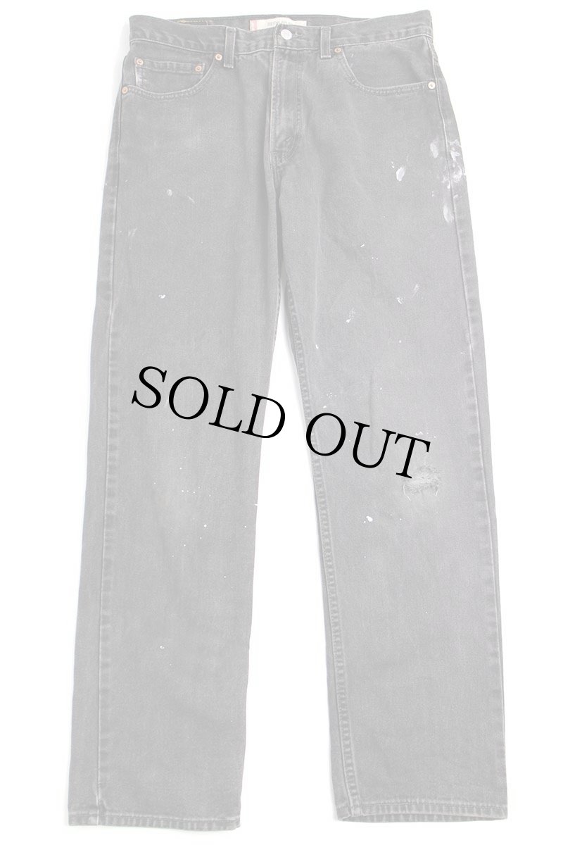 画像2: 00s USA製 Levi'sリーバイス 505 ペンキ飛び ダメージ ブラック デニムパンツ w34 L32★SDP2569 (2)