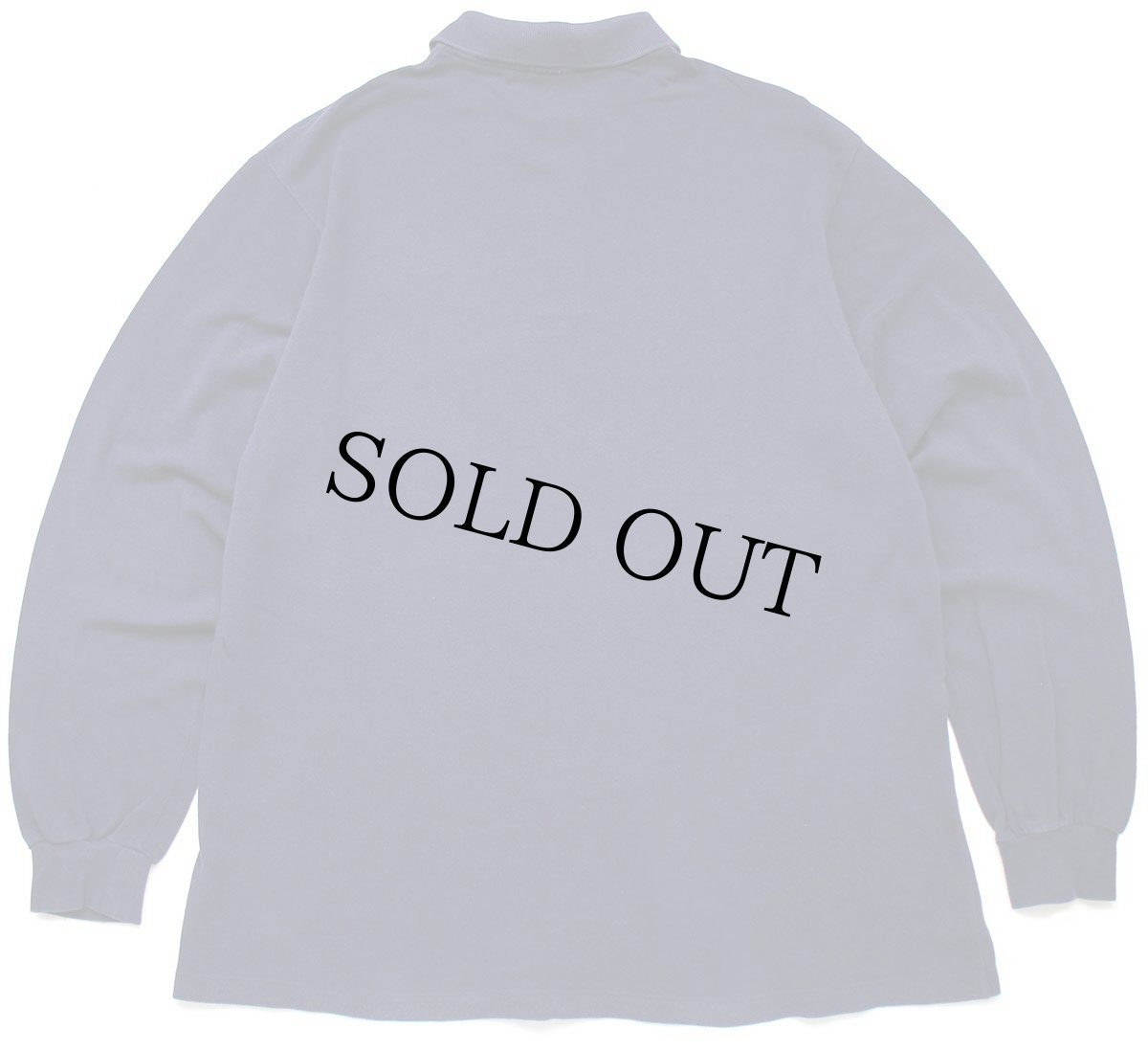 画像2: 80s LACOSTEラコステ ワンポイント コットン 鹿の子 長袖ポロシャツ 紺 5★108 (2)