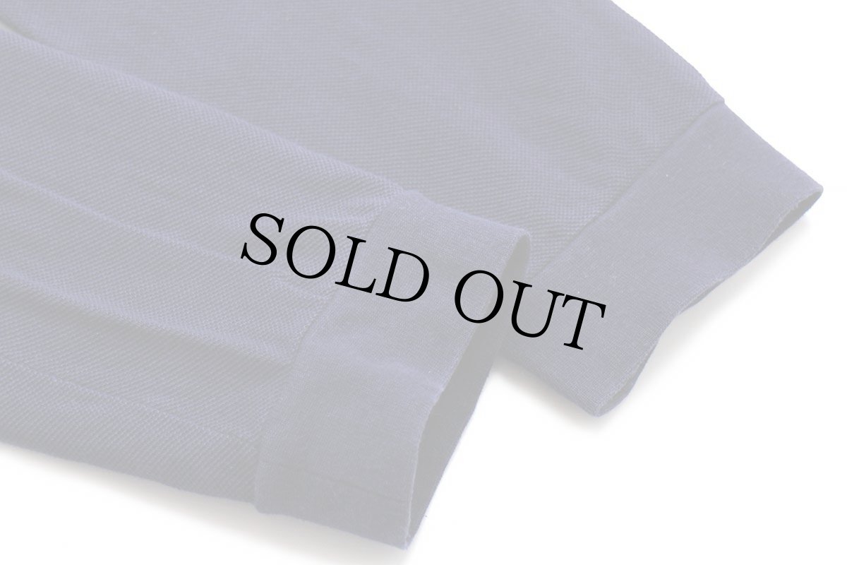 画像6: LACOSTEラコステ ワンポイント コットン 鹿の子 長袖ポロシャツ 紺 3★103 (6)