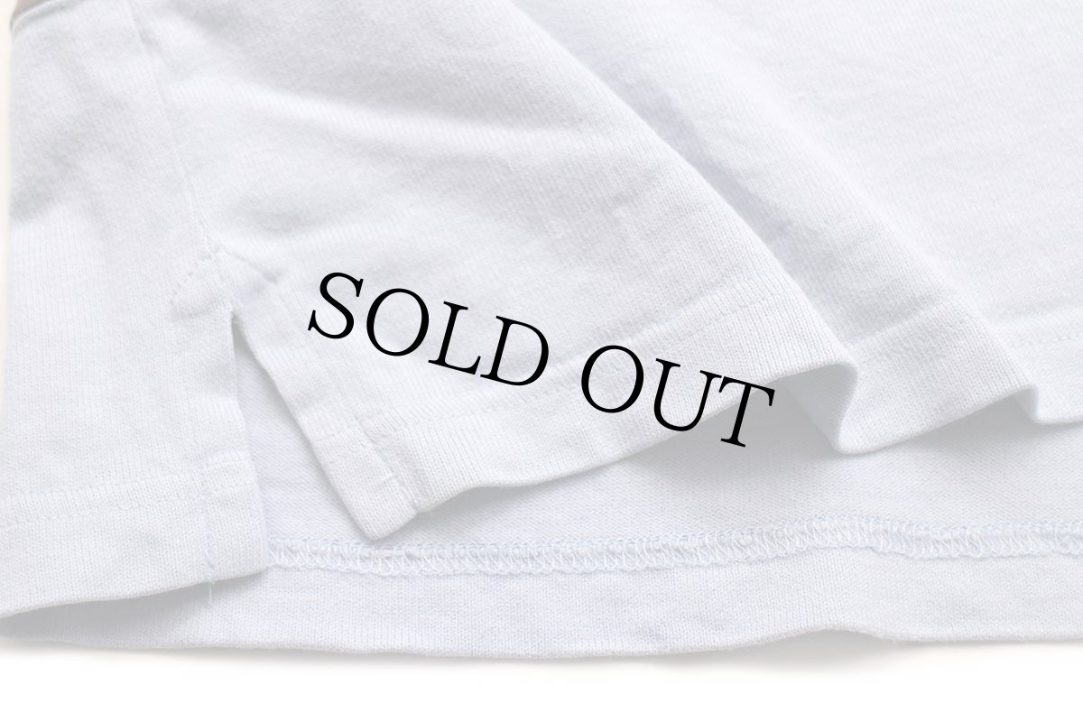 画像5: 90s LACOSTEラコステ 太ボーダー エルボーパッチ付き コットン ラガーシャツ 茶×水色 XL (5)