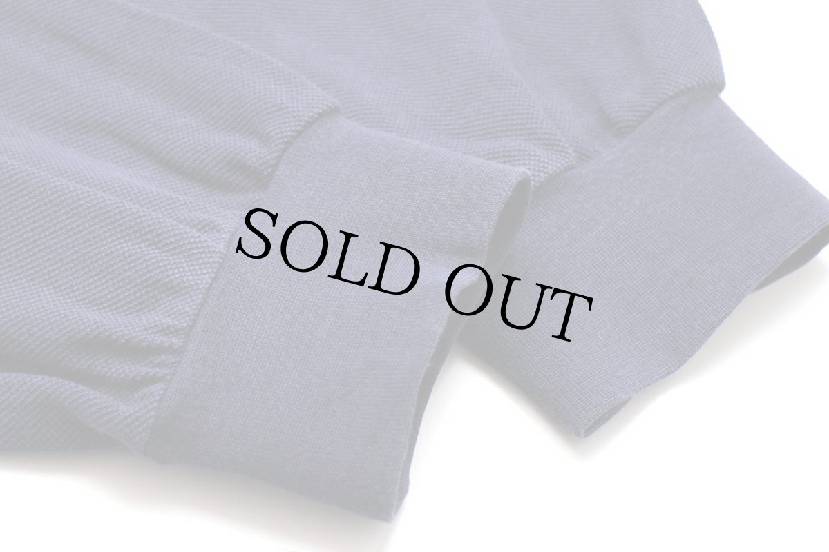 画像7: 80s LACOSTEラコステ ワンポイント コットン 鹿の子 長袖ポロシャツ 紺 5★108 (7)