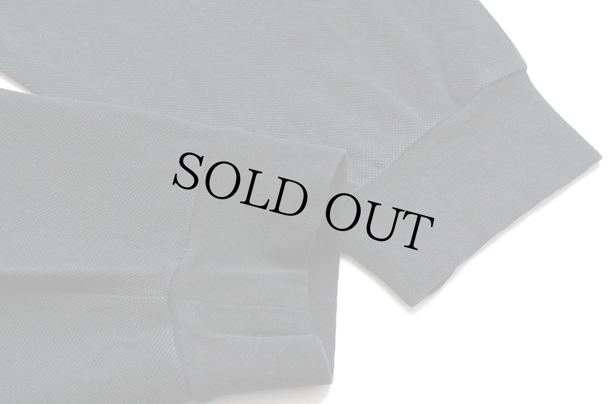 画像6: 00s LACOSTEラコステ ワンポイント コットン 鹿の子 長袖ポロシャツ 黒 8★107 特大 (6)