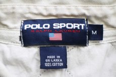 画像5: 90s POLO SPORTポロ スポーツ ラルフローレン ボーダー ロゴ刺繍 コットン ラガーシャツ 紺×赤 M (5)