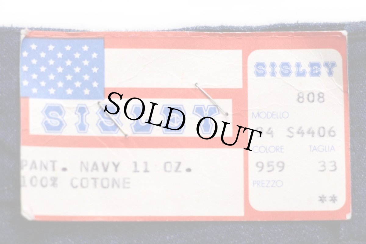 画像6: デッドストック★70s USA製 SISLEY フレア インディゴ デニム セーラーパンツ W31 (6)