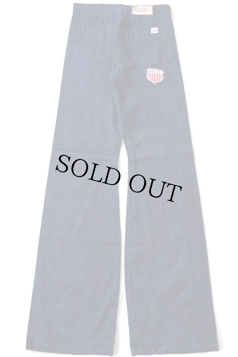 画像3: デッドストック★70s USA製 SISLEY フレア インディゴ デニム セーラーパンツ W31 (3)